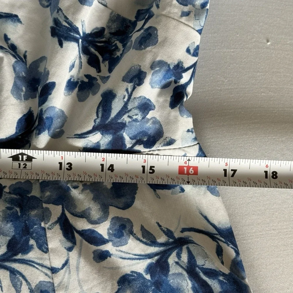 Abercrombie & Fitch Floral Midi Dress Size Large Puff Sleeve Cottage Prairie - Picture 13 of 15